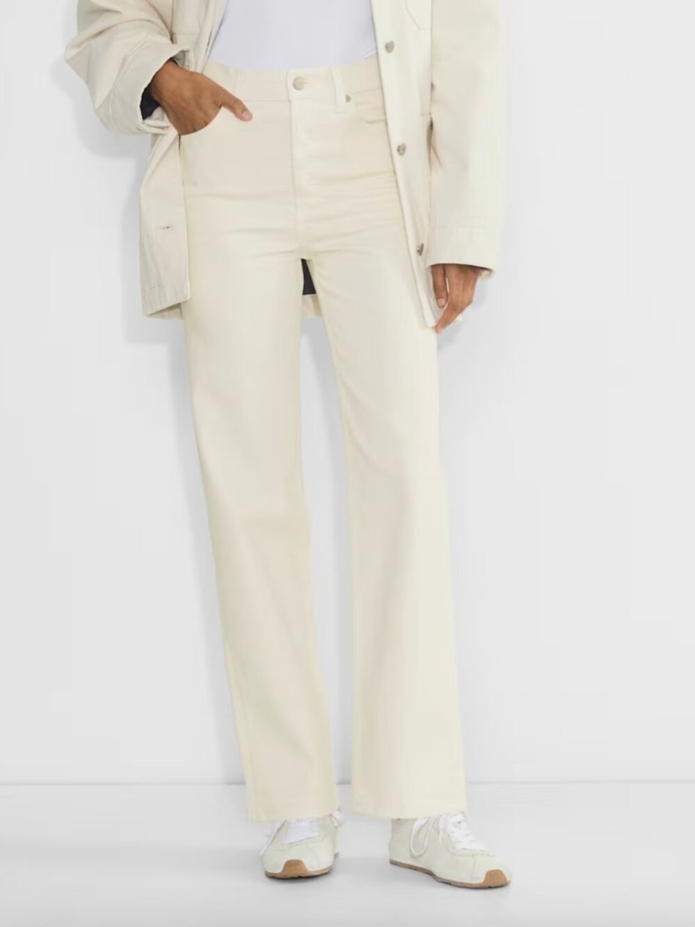 Denim Forum Arlo Hi-Rise Straight Jean - White, Size 26